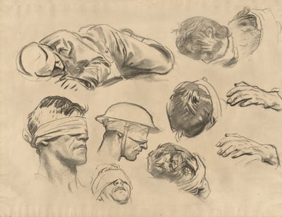Studier for Gassed, 1918-1919. av John Singer Sargent