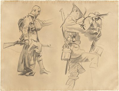 Studier for "Gassed" [recto] av John Singer Sargent