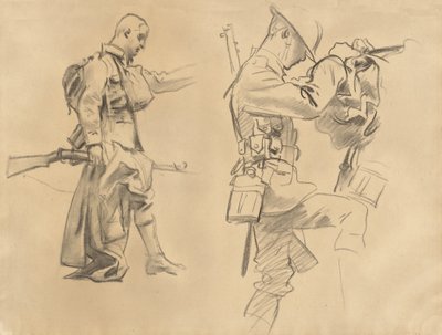 Studier for Gassed [recto], 1918-1919. av John Singer Sargent