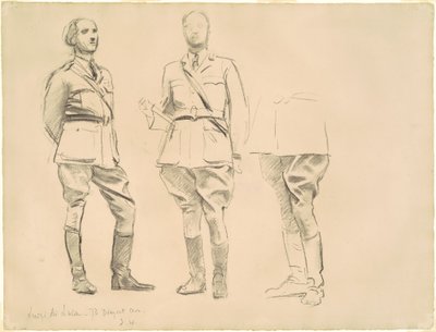 Studier for generaloffiserer fra første verdenskrig, 1920-1922. av John Singer Sargent