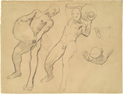 Studier av Notus for The Winds, 1922-1925. av John Singer Sargent