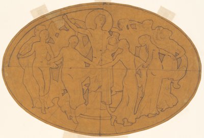 Studie for "Apollo og musene" av John Singer Sargent