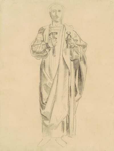 Studie for Dogma of the Redemption: Frieze of Angels [recto], 1895-1903. av John Singer Sargent