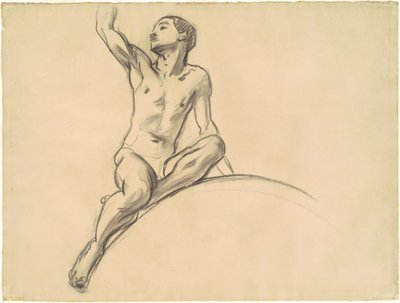 Studie for figur over "Musikk" av John Singer Sargent