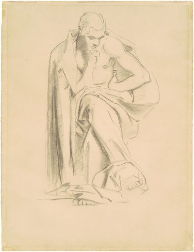Studie for "filosofi" av John Singer Sargent