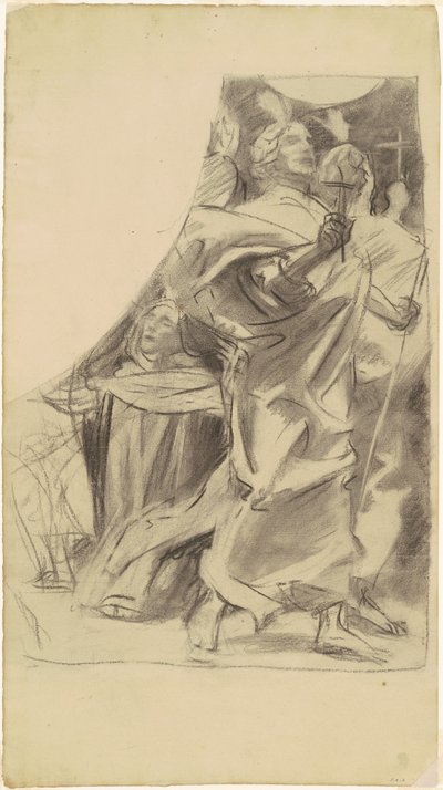 Studie for "Triumph of Religion" av John Singer Sargent