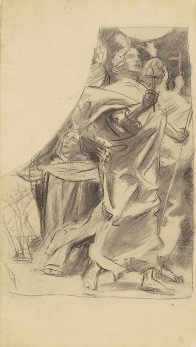 Studie for Triumph of Religion, ca. 1903-1916. av John Singer Sargent