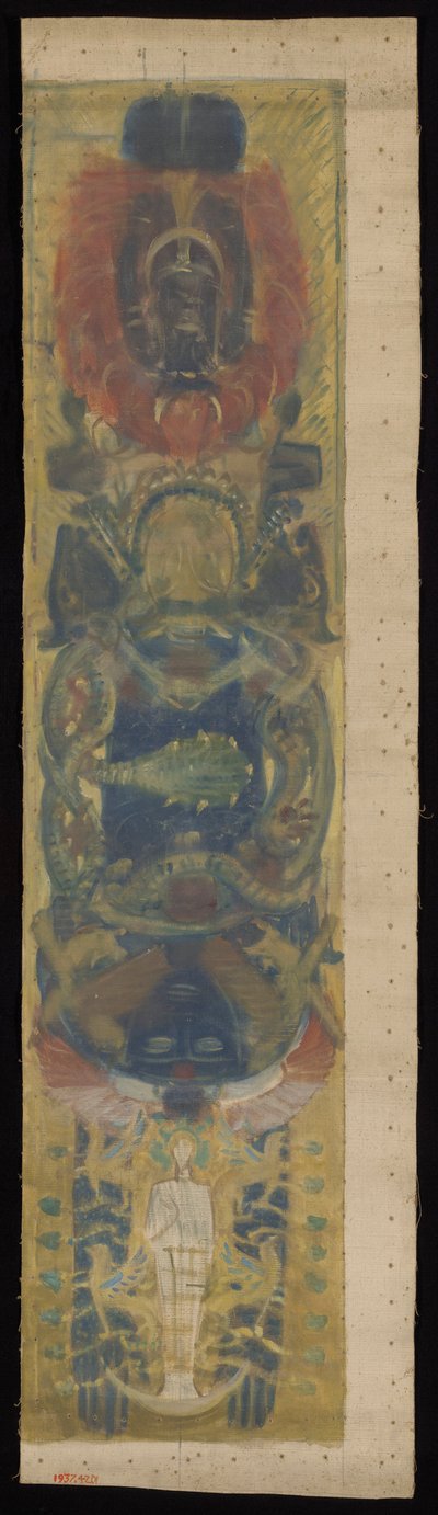 Studie for Boston Public Library Murals: Pagan Heads, for a Vault av John Singer Sargent