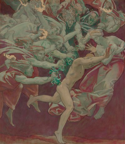 Studie for Museum of Fine Arts, Boston, Murals: Orestes and the Furies av John Singer Sargent