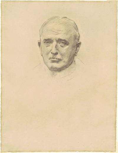 Studie av feltmarskalk John French for generaloffiserer fra første verdenskrig, 1920-1922. av John Singer Sargent