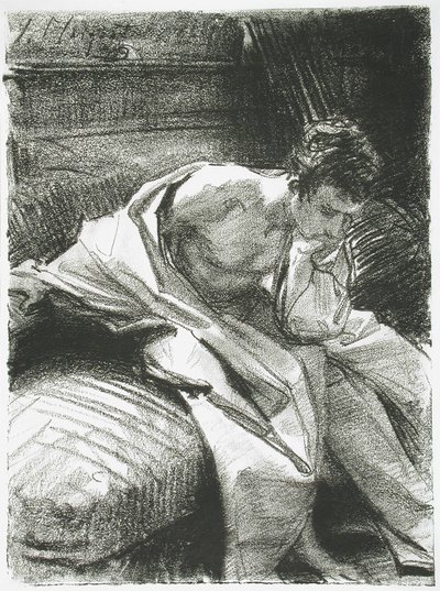 Studie av en sittende ung mann, 1895 av John Singer Sargent