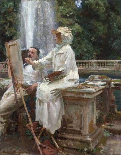 Fontenen, Villa Torlonia, Frascati, Italia av John Singer Sargent