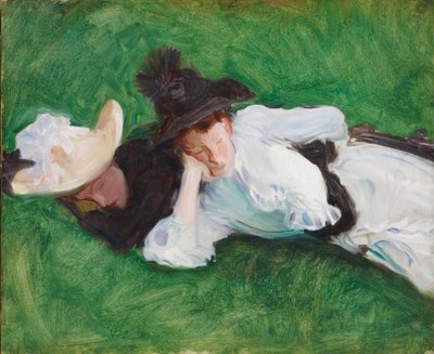To jenter på en plen, 1889 av John Singer Sargent