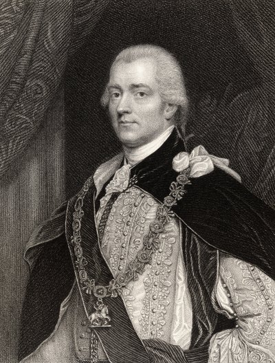 George John Spencer, 2nd Earl Spencer, gravert av B. Holl (1808-84), fra 