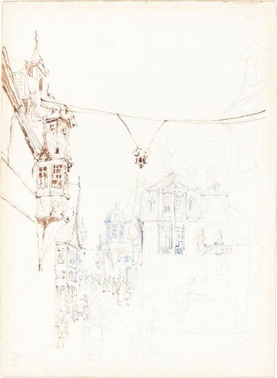 Kontinental gatescene av John Skinner Prout