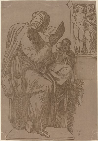 En sibyllelesning av John Skippe after Michelangelo