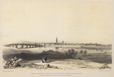 Utsikt over Glasgow under Charles den andres regjeringstid av John Slezer