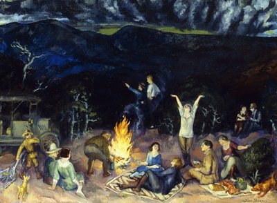 Piknik på Ridge av John French Sloan