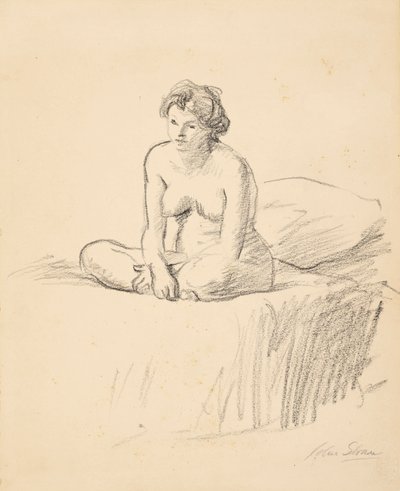 Sittende naken av John French Sloan