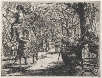 Swinging in the Square av John French Sloan