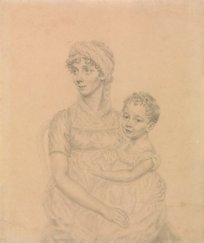 Lady Wigram med sin spedbarnssønn, William Pitt Wigram av John Smart
