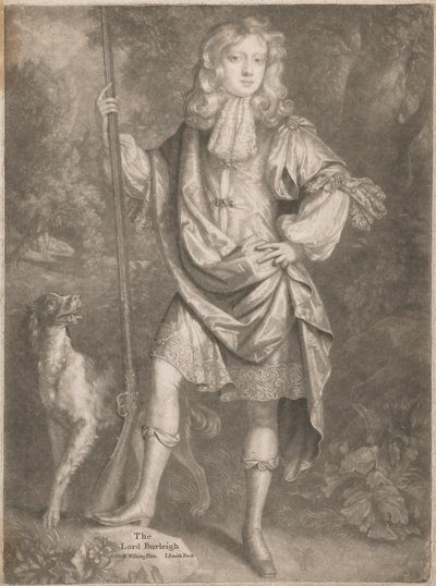 Lord Burleigh [som ungdom, stående, en pistol i hånden og en spaniel ved siden] av John Smith