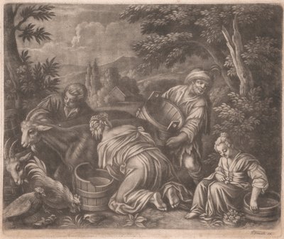 Kvinne som melker en geit av John Smith