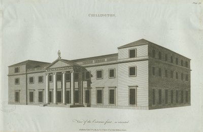 Chillington Hall: gravering, 1789 av John Soane
