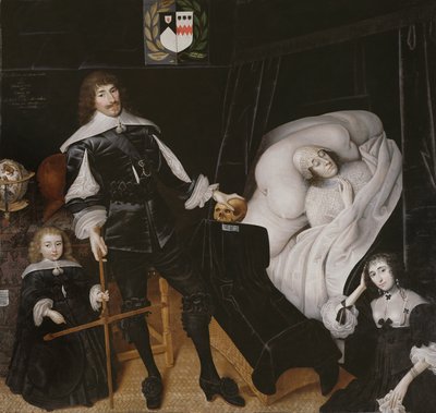 Sir Thomas Aston (1600-45) ved dødsleiet til sin kone av John Souch