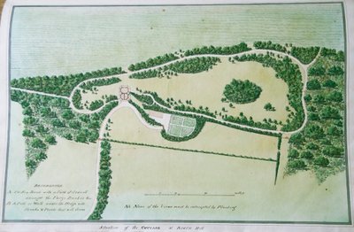 Situasjonen for hytta på Boarn Hill (farge litho) av John Spyers