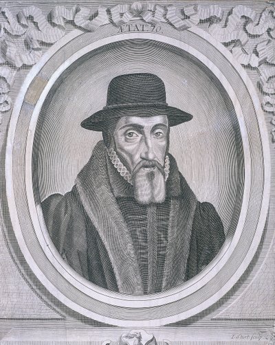 Ovalt portrett av John Foxe, c1570, c1700 av John Sturt