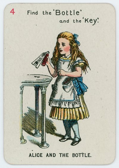 Alice og flasken av John Tenniel