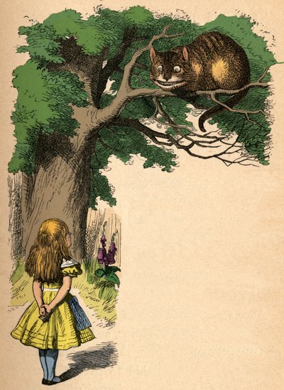 Alice and the Cheshire Cat, 1889 av John Tenniel