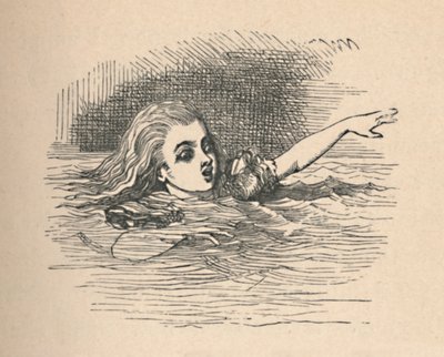 Alice i et hav av tårer, 1889 av John Tenniel