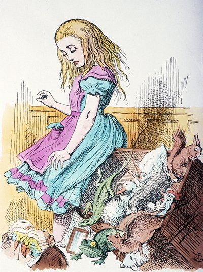 Alice omgitt av dyr av John Tenniel