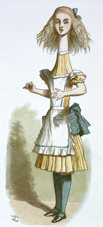 Alice med lang hals av John Tenniel