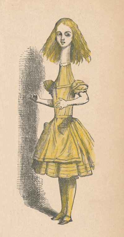 Alice med lang hals, 1889 av John Tenniel