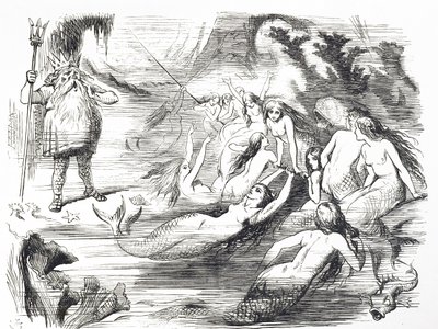 Tegneserie som kommenterer det andre forsøket på å legge Atlantic Telegraph Cable av John Tenniel