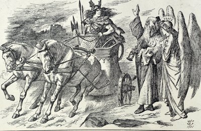 Tegneserie fra Punch med tittelen Time's Appeal av John Tenniel