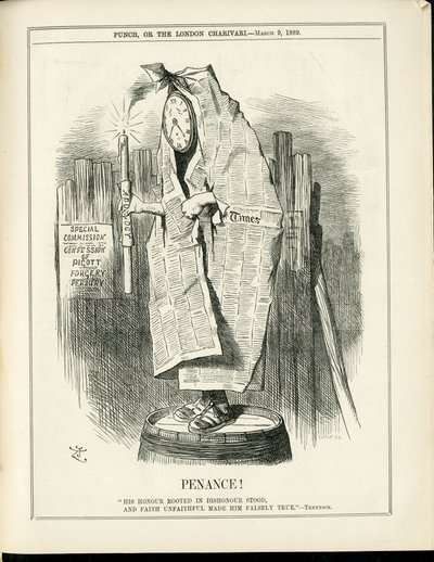 Illustrasjon av John Tenniel (1820-1914) i Punch av John Tenniel