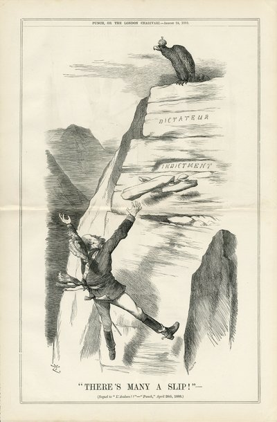 Illustrasjon av John Tenniel (1820-1914) i Punch av John Tenniel