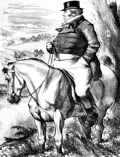 John Bull ser på høstmanøvrer av John Tenniel