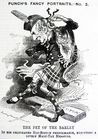 Politisk satire som skildrer William Ewart Gladstone av John Tenniel