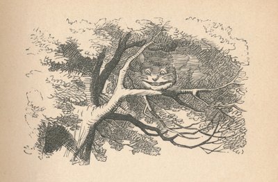 Cheshire Cat begynner å forsvinne, smilet hans er det siste som går, 1889 av John Tenniel