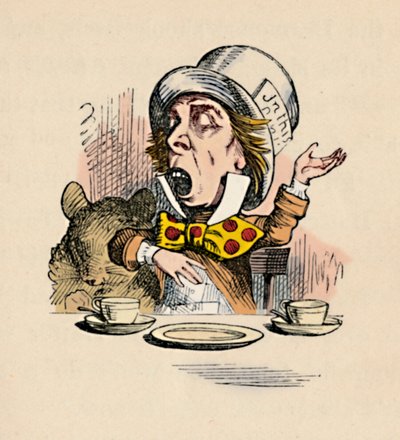 Den gale hattemakeren, 1889 av John Tenniel