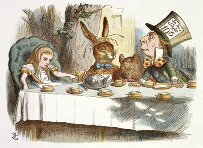 The Mad Hattemaker's teselskap av John Tenniel