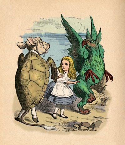 The Mock Turtle, Alice and The Gryphon, 1889 av John Tenniel