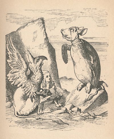 The Mock Turtle, The Gryphon and Alice, 1889 av John Tenniel