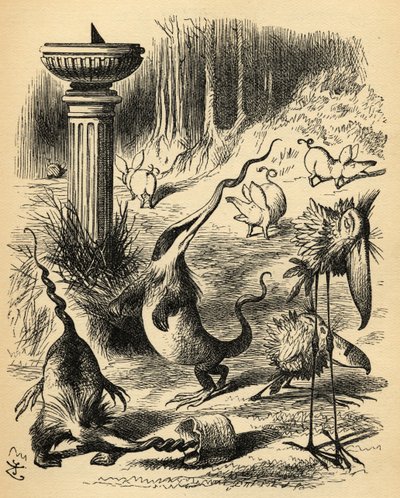 The Slithy Toves. Illustrasjon av Sir John Tenniel av John Tenniel