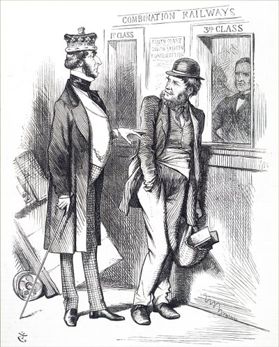 De stigende togprisene. av John Tenniel